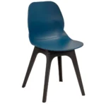 Shoreditch Side Chair - R Frame (Black) Navy