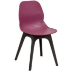 Shoreditch Side Chair - R Frame (Black) Plum