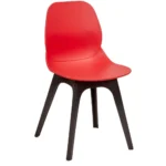 Shoreditch Side Chair - R Frame (Black) Red
