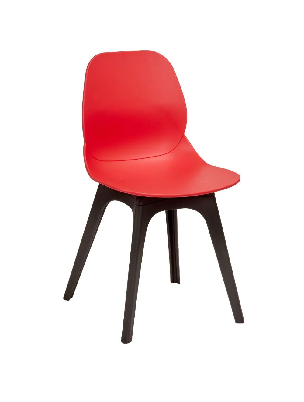 shoreditch_side_chair_black_r_frame_red_359013r.webp Shoreditch Side Chair - R Frame (Black) Red - Image 1