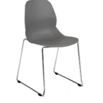 Shoreditch Side Chair - E Frame (Skid/Stackable) Grey