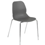 Shoreditch Side Chair - F Frame (4 Leg/Stackable) Grey