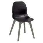 Shoreditch Side Chair - R Frame (Grey) Black