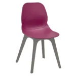 Shoreditch Side Chair - R Frame (Grey) Plum