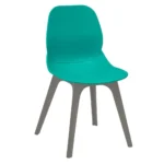 Shoreditch Side Chair - R Frame (Grey) Turquoise