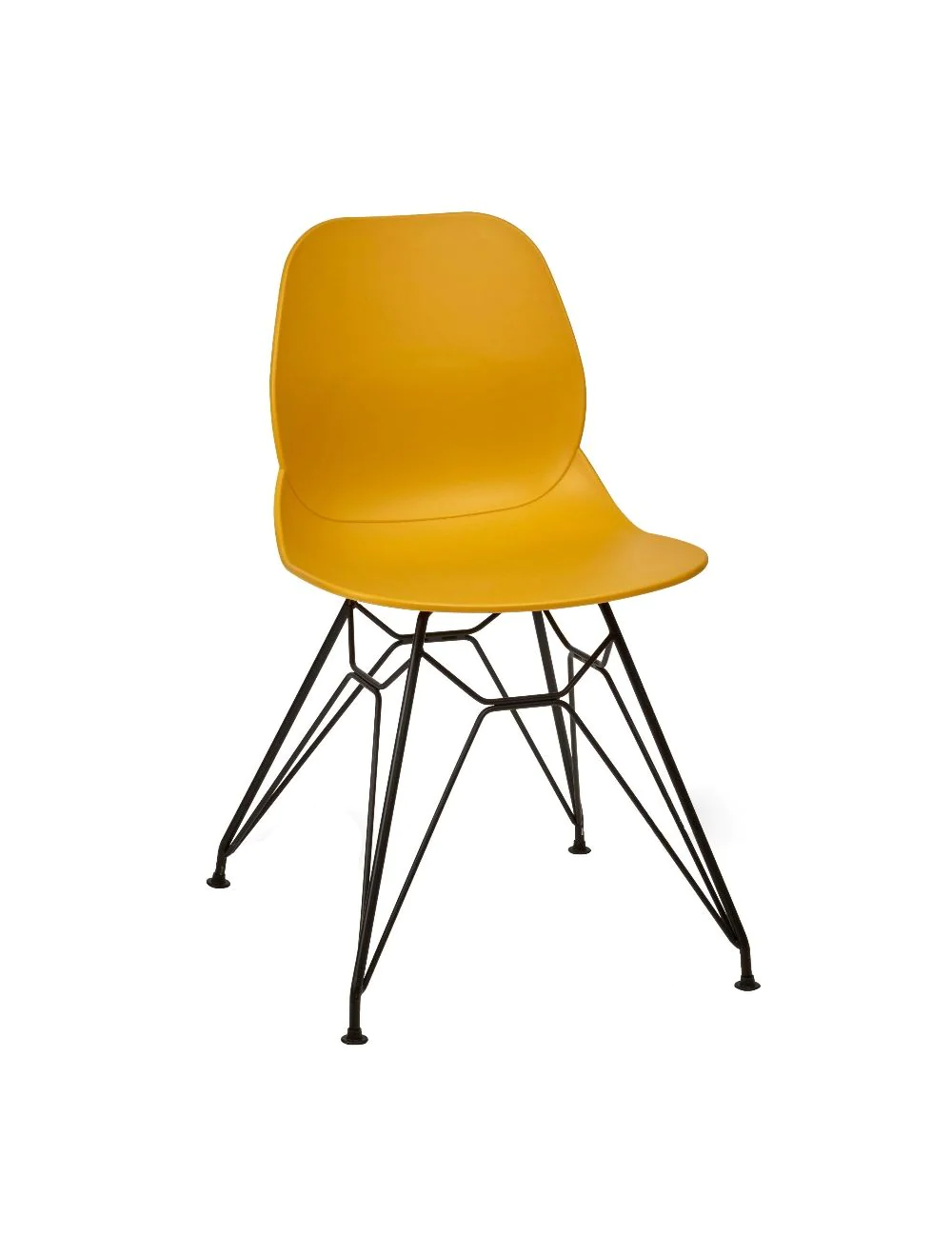 shoreditch_side_chair_mustard_m_frame_360042m.webp Shoreditch Side Chair - M Frame (Black) Mustard - Image 1