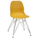 Shoreditch Side Chair - N Frame (Chrome) Mustard