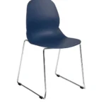 Shoreditch Side Chair - E Frame (Skid/Stackable)Navy