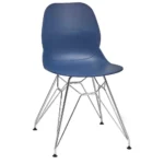Shoreditch Side Chair - N Frame (Chrome) Navy