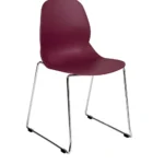 Shoreditch Side Chair - E Frame (Skid/Stackable) Plum