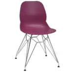 Shoreditch Side Chair - N Frame (Chrome) Plum