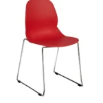 Shoreditch Side Chair - E Frame (Skid/Stackable) Red
