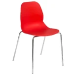 Shoreditch Side Chair - F Frame (4 Leg/Stackable) Red