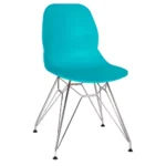 Shoreditch Side Chair - N Frame (Chrome) Turquoise