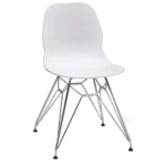 Shoreditch Side Chair - N Frame (Chrome) White