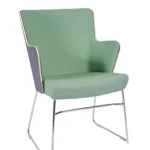 Skapa Armchair (Anth Laminate) - Skid RFU / Chrome Finish